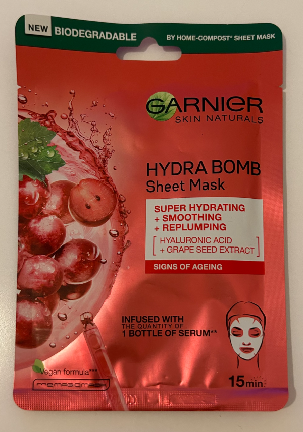 Garnier Skin Naturals Hydra Bomb textilní maska s výtažkem z hroznů