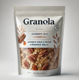 Granola s javorovým sirupem a pekanovými ořechy – zdravá snídaně bohatá na vlákninu