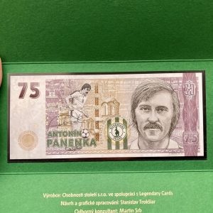 Pamětní list v podobě bankovky-Antonín Panenka 75