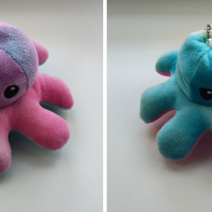 Oboustranná chobotnice s měnícím se výrazem - růžovomodrá