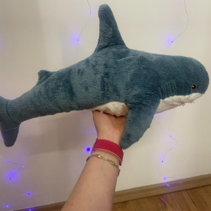 Plyšový žralok - modrý